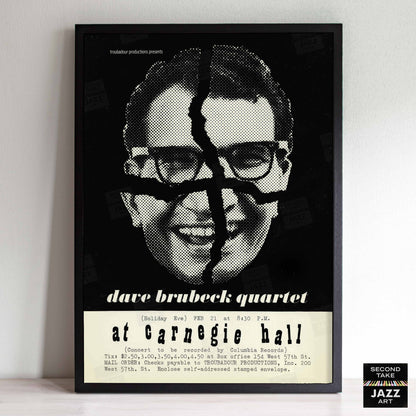 Dave Brubeck - Paul Desmond jazz poster - At Carnegie Hall - 1963