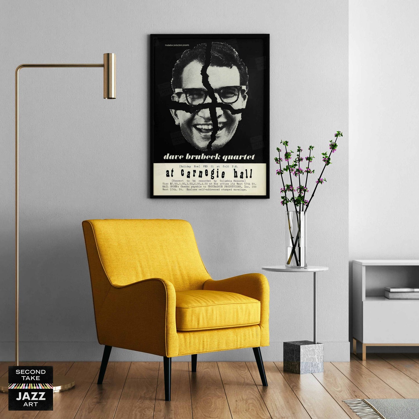 Dave Brubeck - Paul Desmond jazz poster - At Carnegie Hall - 1963