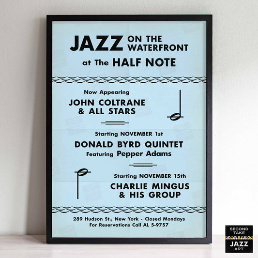 Donald Byrd - Pepper Adams jazz poster - At the Half Note - 1960