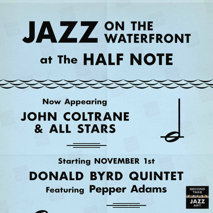 Donald Byrd - Pepper Adams jazz poster - At the Half Note - 1960