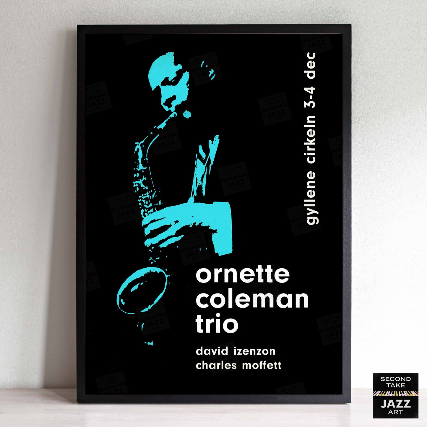 Ornette Coleman jazz poster - At the Golden Circle - Stockholm - 1965