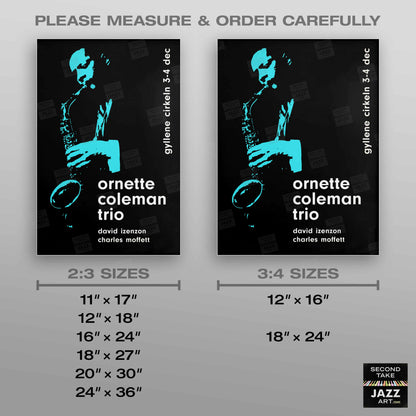 Ornette Coleman jazz poster - At the Golden Circle - Stockholm - 1965