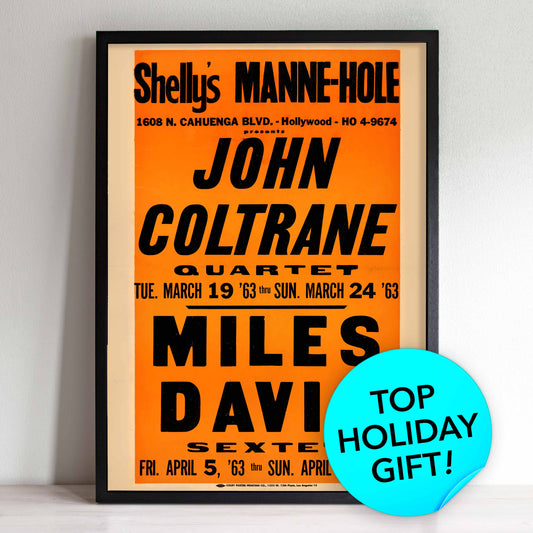 John Coltrane - Miles Davis jazz poster - Shelly's Manne-Hole - 1963