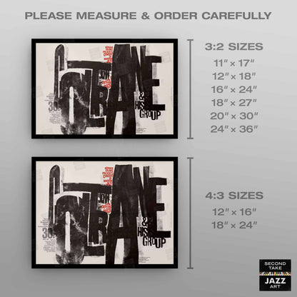 John Coltrane jazz poster - Frankfurt - 1962