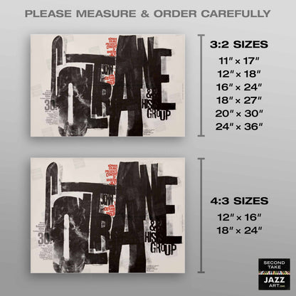 John Coltrane jazz poster - Frankfurt - 1962