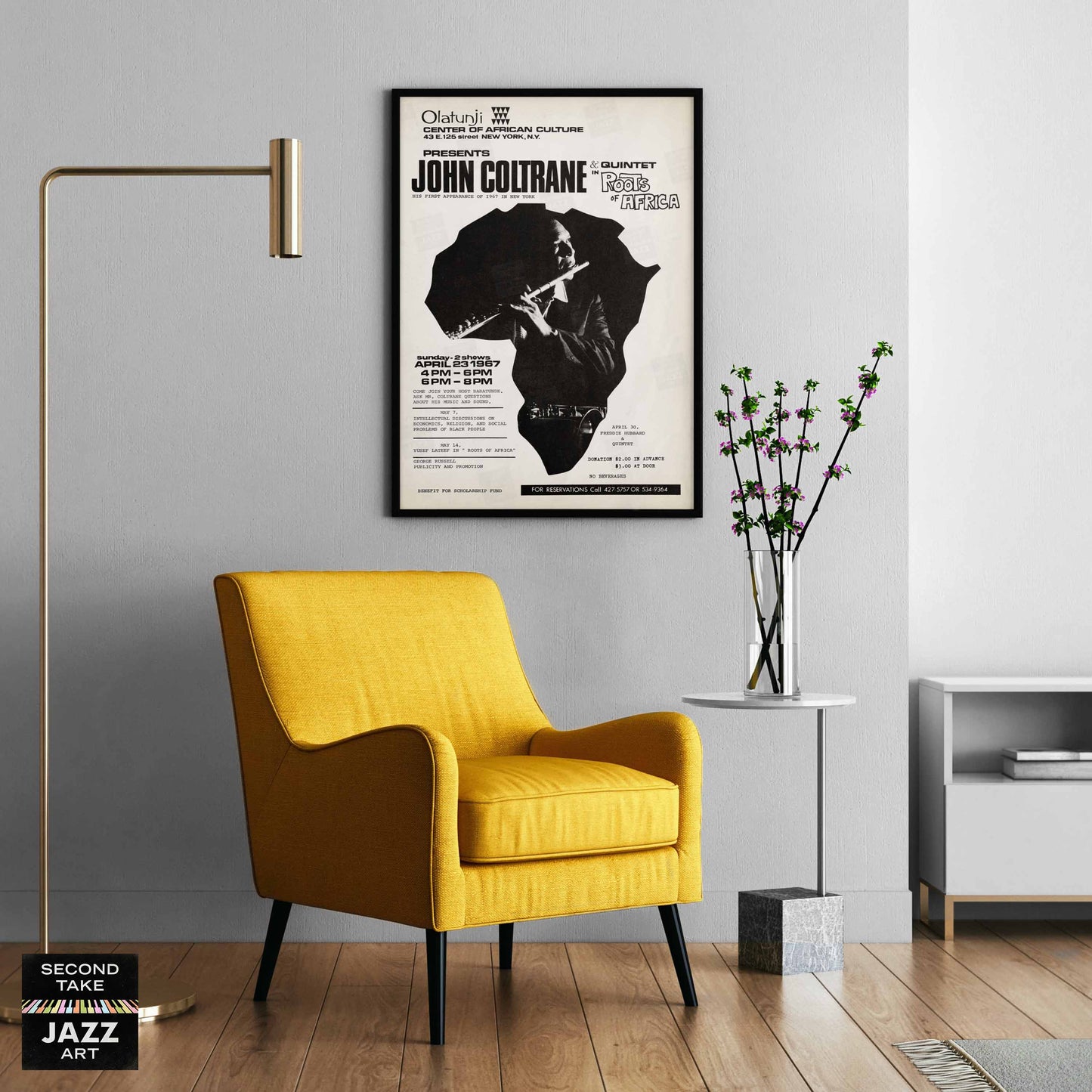 John Coltrane jazz poster - Olatunji Center - 1967