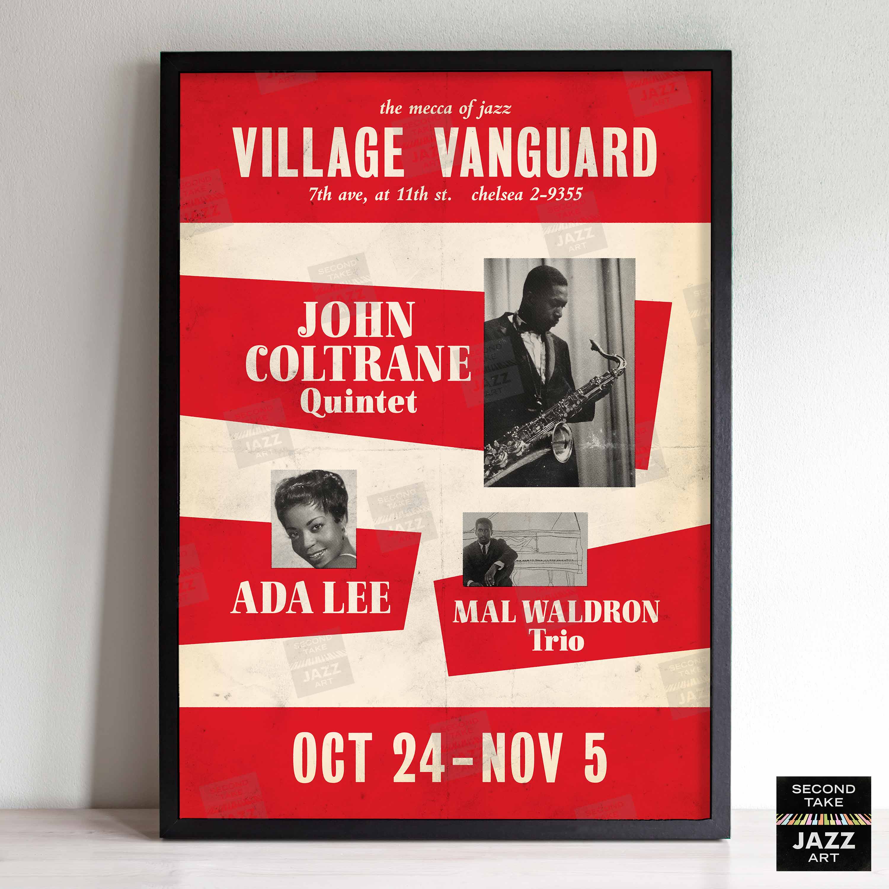 John Coltrane - Eric Dolphy jazz poster - Village Vanguard - 1961 –  SecondTakeJazzArt