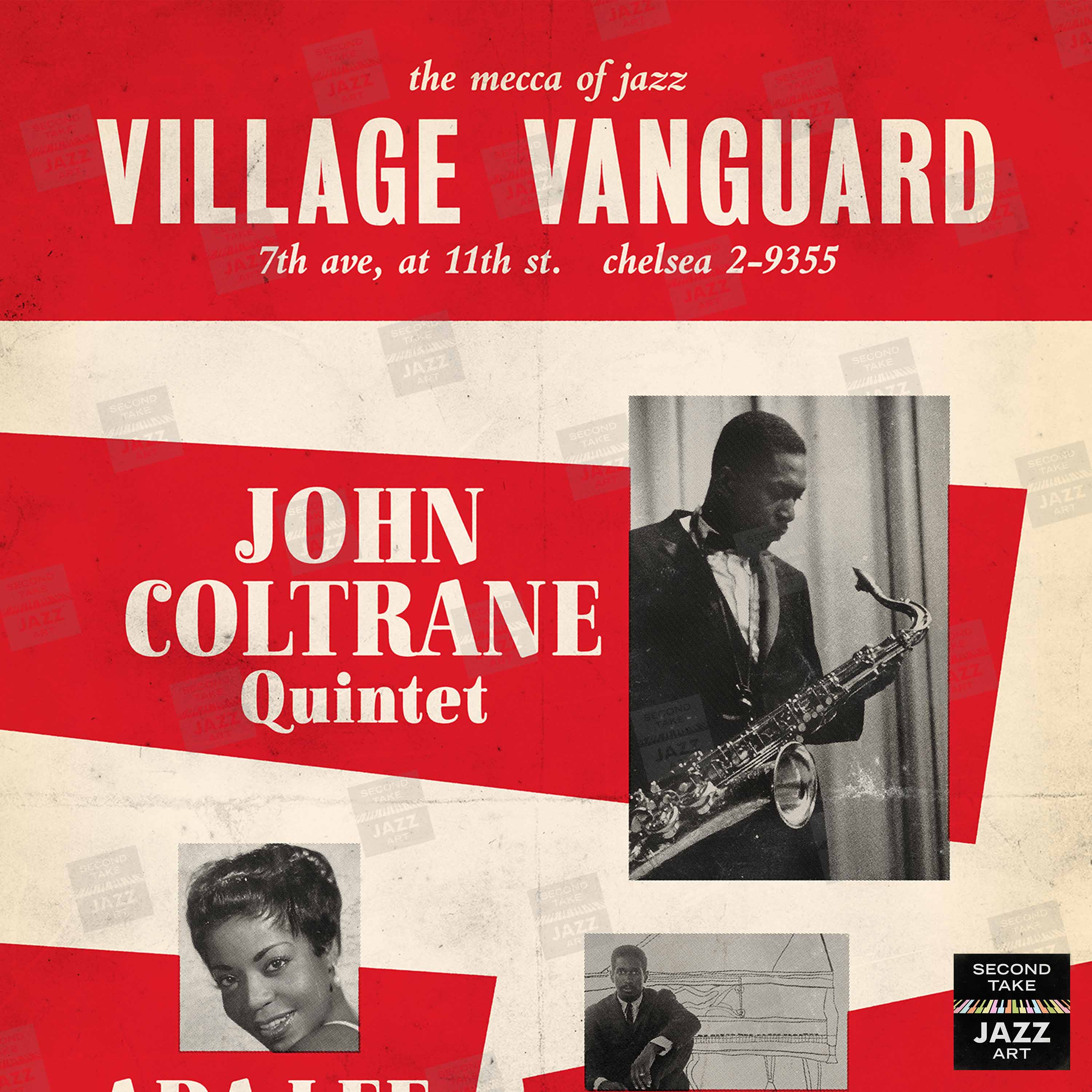 John Coltrane - Eric Dolphy jazz poster - Village Vanguard - 1961 –  SecondTakeJazzArt