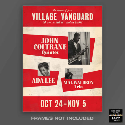 John Coltrane - Eric Dolphy jazz poster - Village Vanguard - 1961