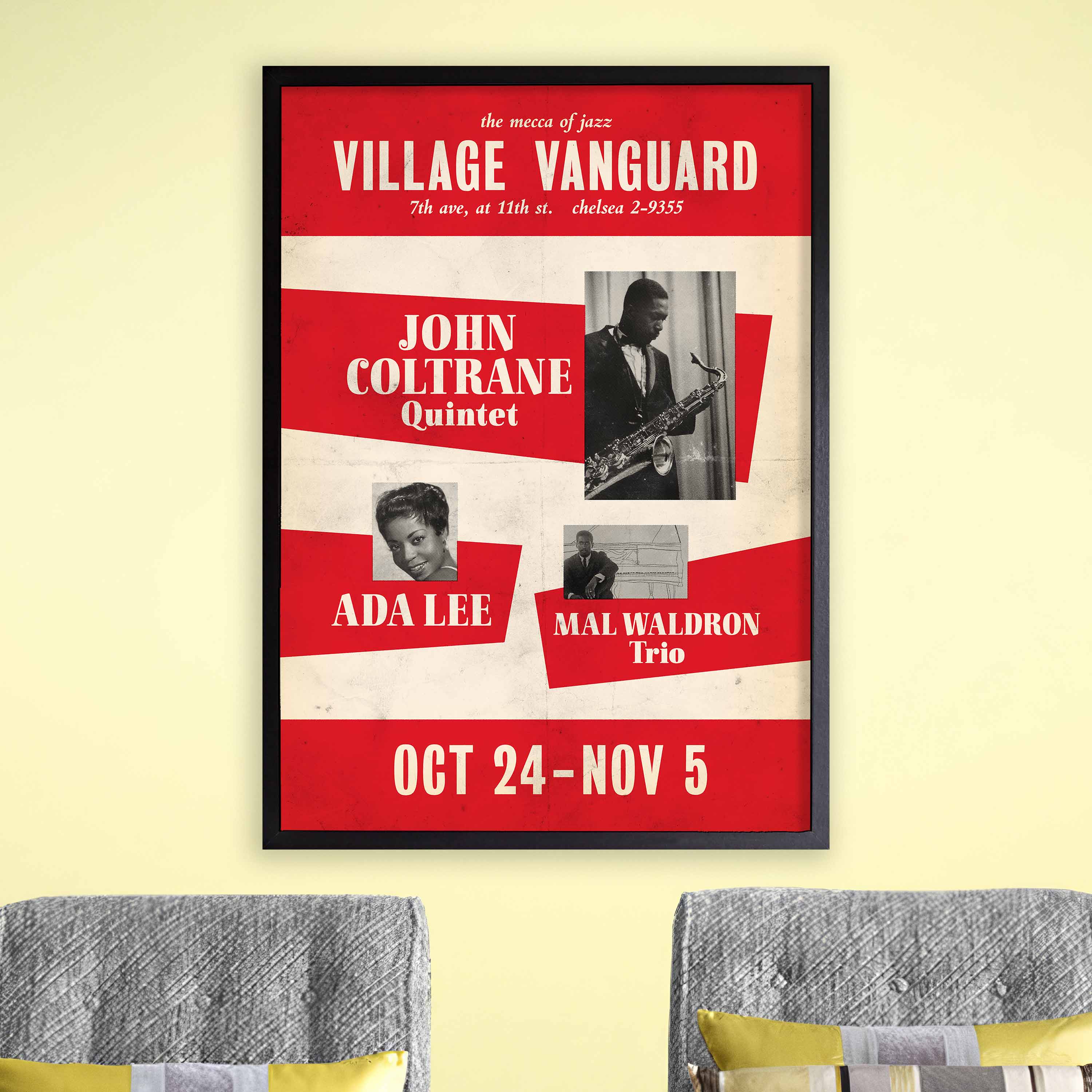 John Coltrane - Eric Dolphy jazz poster - Village Vanguard - 1961 –  SecondTakeJazzArt