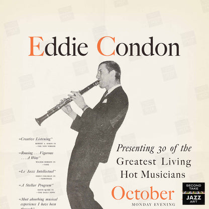 Eddie Condon jazz poster - At Carnegie Hall - 1944