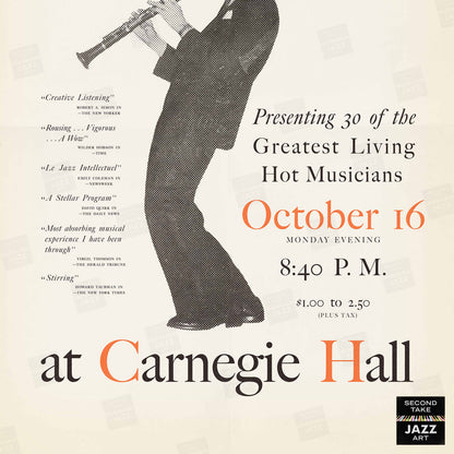 Eddie Condon jazz poster - At Carnegie Hall - 1944