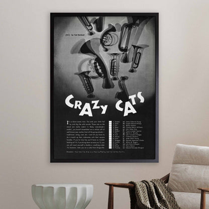 Crazy Cats Jazz Quiz poster - 1957 (black variant)