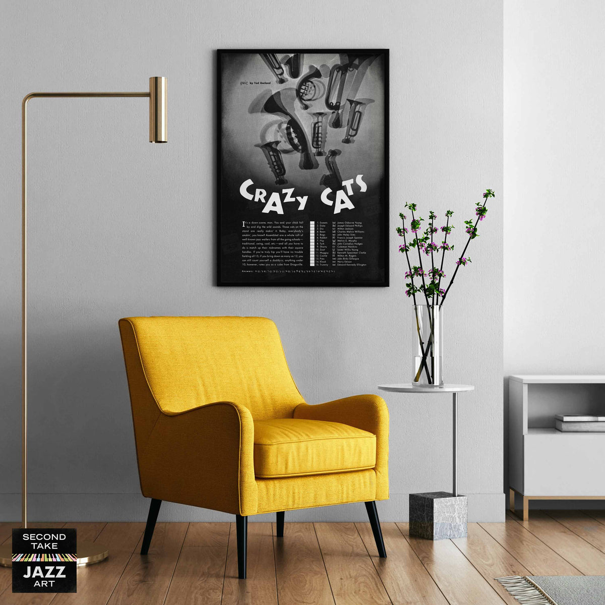 Crazy Cats Jazz Quiz poster - 1957 (black variant)