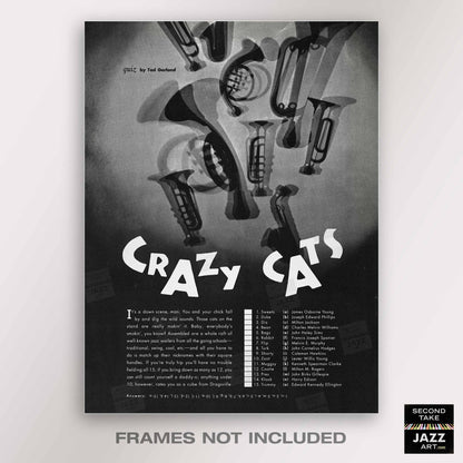 Crazy Cats Jazz Quiz poster - 1957 (black variant)