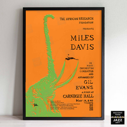 Miles Davis - Gil Evans jazz poster - At Carnegie Hall - 1961