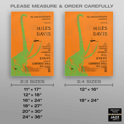 Miles Davis - Gil Evans jazz poster - At Carnegie Hall - 1961