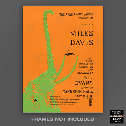 Miles Davis - Gil Evans jazz poster - At Carnegie Hall - 1961
