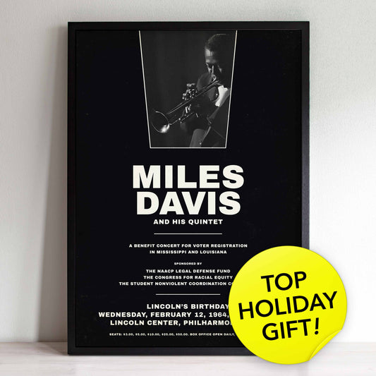 Miles Davis - My Funny Valentine - Four & More jazz poster - Lincoln Center - 1964 (black variant)