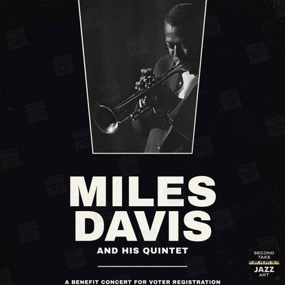 Miles Davis - My Funny Valentine - Four & More jazz poster - Lincoln Center - 1964 (black variant)