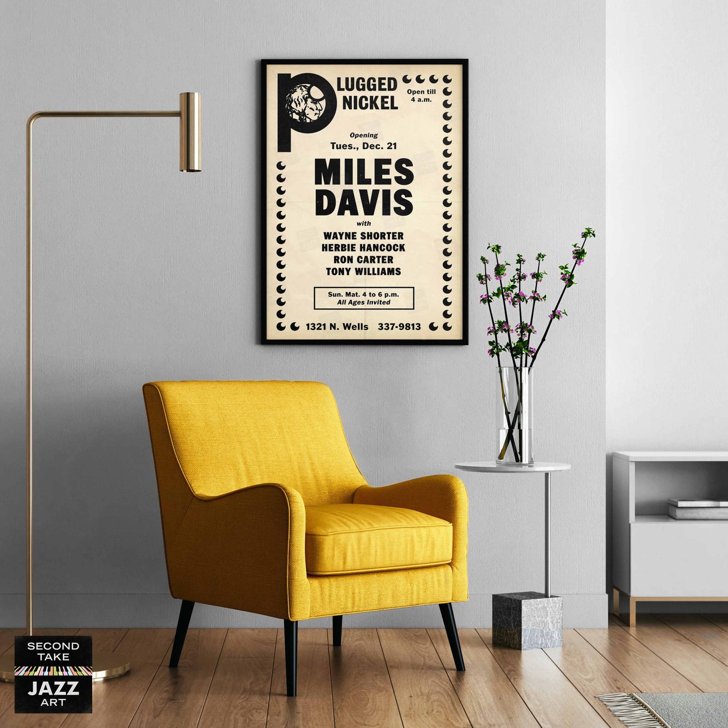 Miles Davis jazz poster - Live at the Plugged Nickel - Chicago - 1965