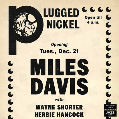 Miles Davis jazz poster - Live at the Plugged Nickel - Chicago - 1965