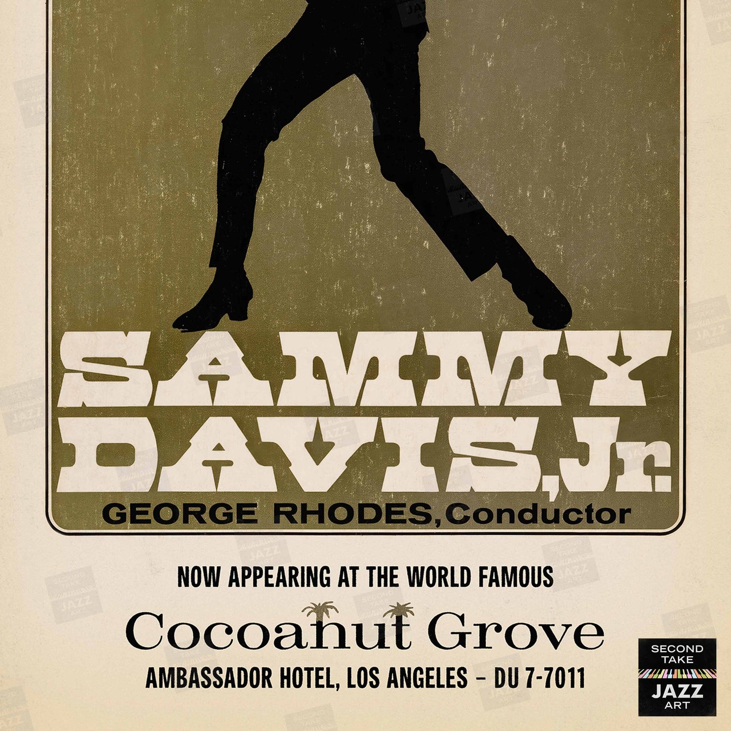 Sammy Davis, Jr. jazz poster - At the Cocoanut Grove - Los Angeles - 1962