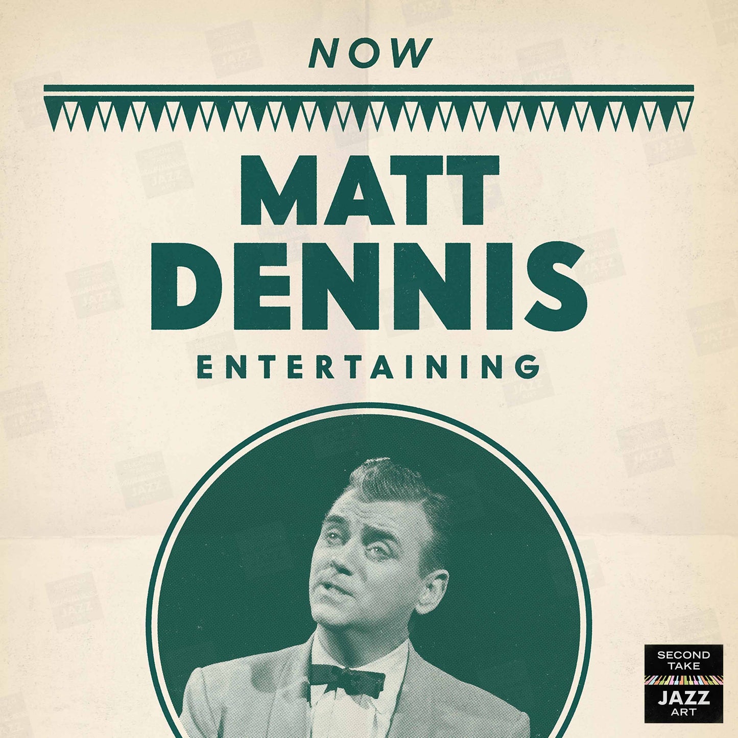 Matt Dennis jazz poster - Plays and Sings at the Tallyho - West Hollywood - 1953