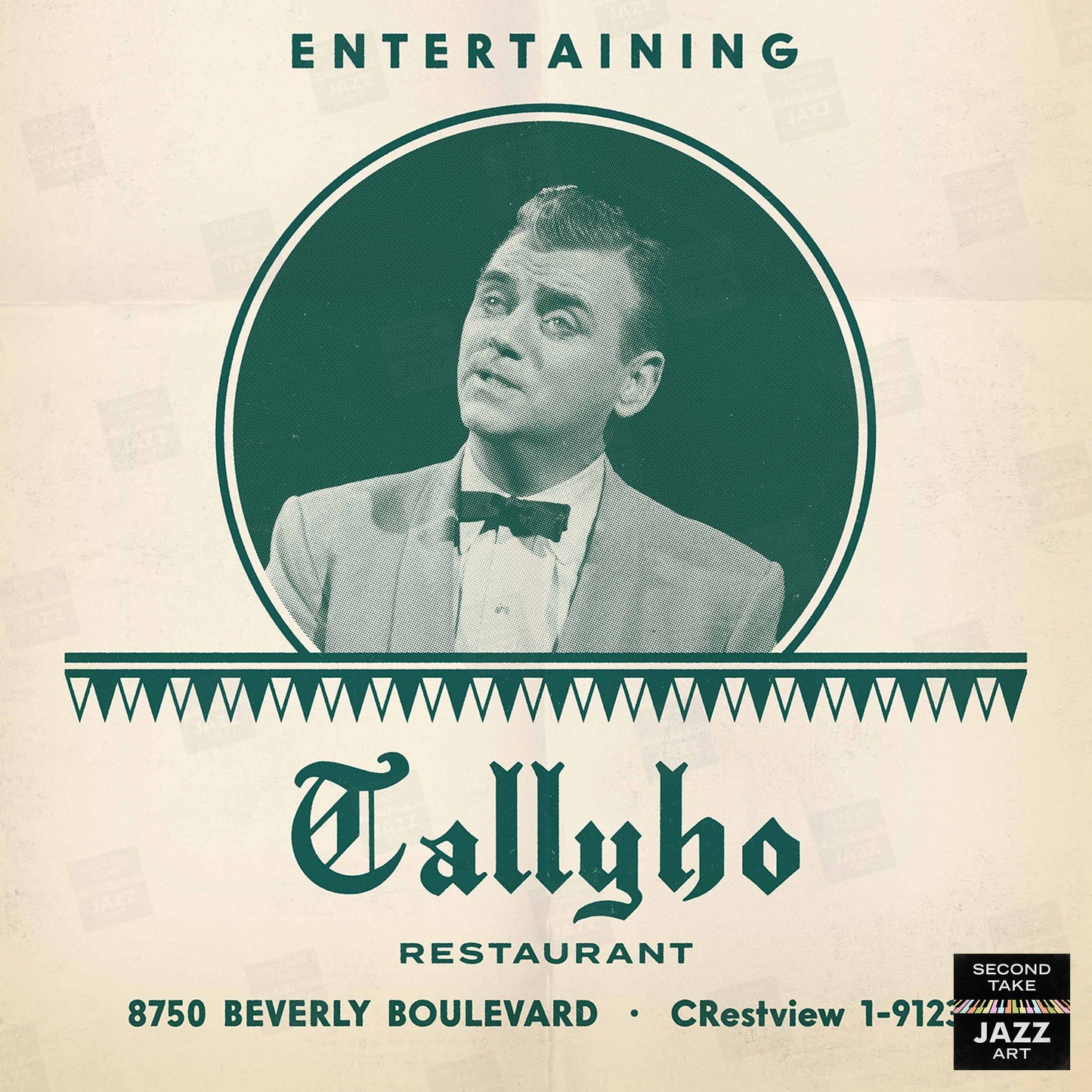 Matt Dennis jazz poster - Plays and Sings at the Tallyho - West Hollywood - 1953