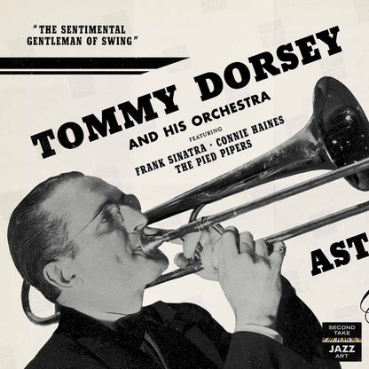 Tommy Dorsey - Frank Sinatra jazz poster - Astor Roof - 1940 (horizontal)