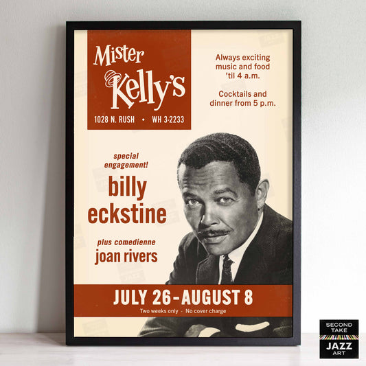 Billy Eckstine jazz poster - Mister Kelly's - Chicago - 1965