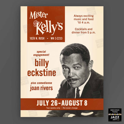 Billy Eckstine jazz poster - Mister Kelly's - Chicago - 1965