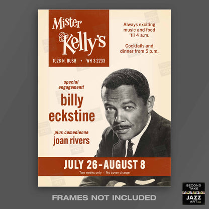 Billy Eckstine jazz poster - Mister Kelly's - Chicago - 1965