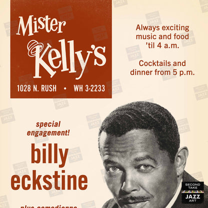Billy Eckstine jazz poster - Mister Kelly's - Chicago - 1965
