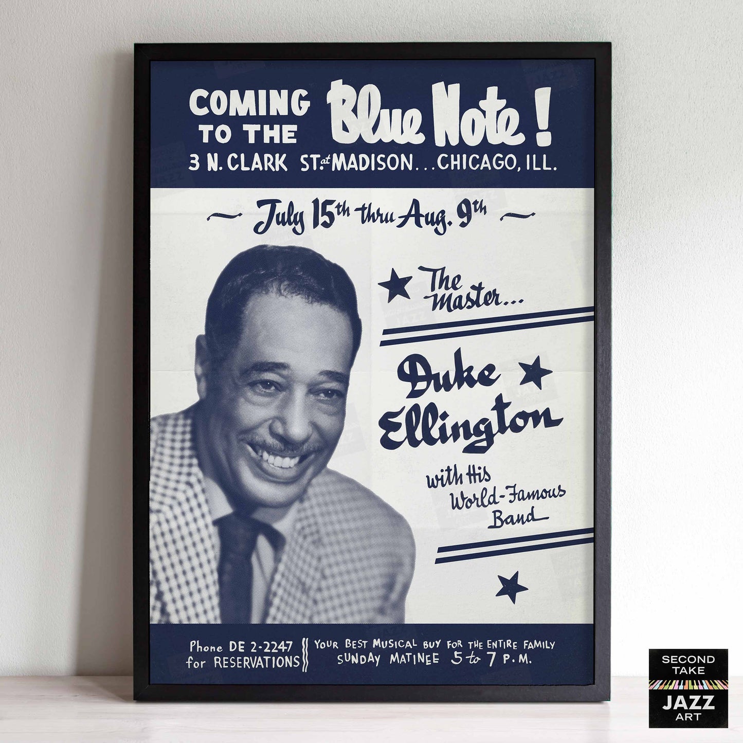 Duke Ellington jazz poster - Live at the Blue Note - Chicago - 1959