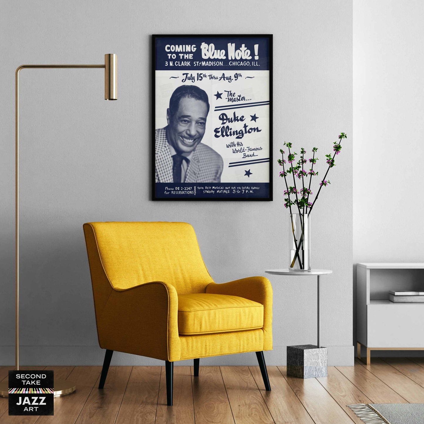 Duke Ellington jazz poster - Live at the Blue Note - Chicago - 1959