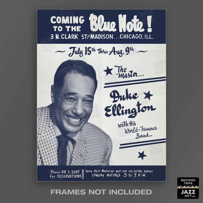 Duke Ellington jazz poster - Live at the Blue Note - Chicago - 1959