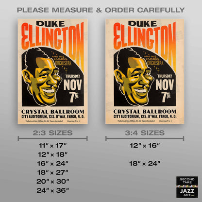 Duke Ellington Orchestra jazz poster - Fargo - 1940