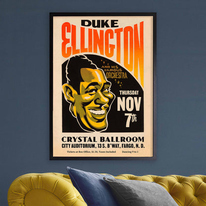 Duke Ellington Orchestra jazz poster - Fargo - 1940