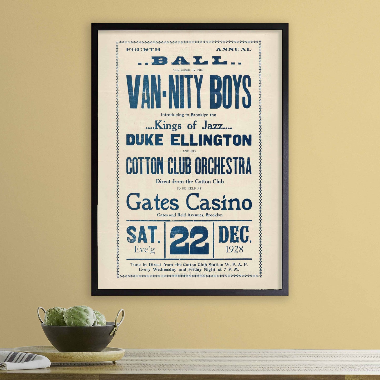 Duke Ellington jazz poster - Cotton Club - Gates Casino - 1928