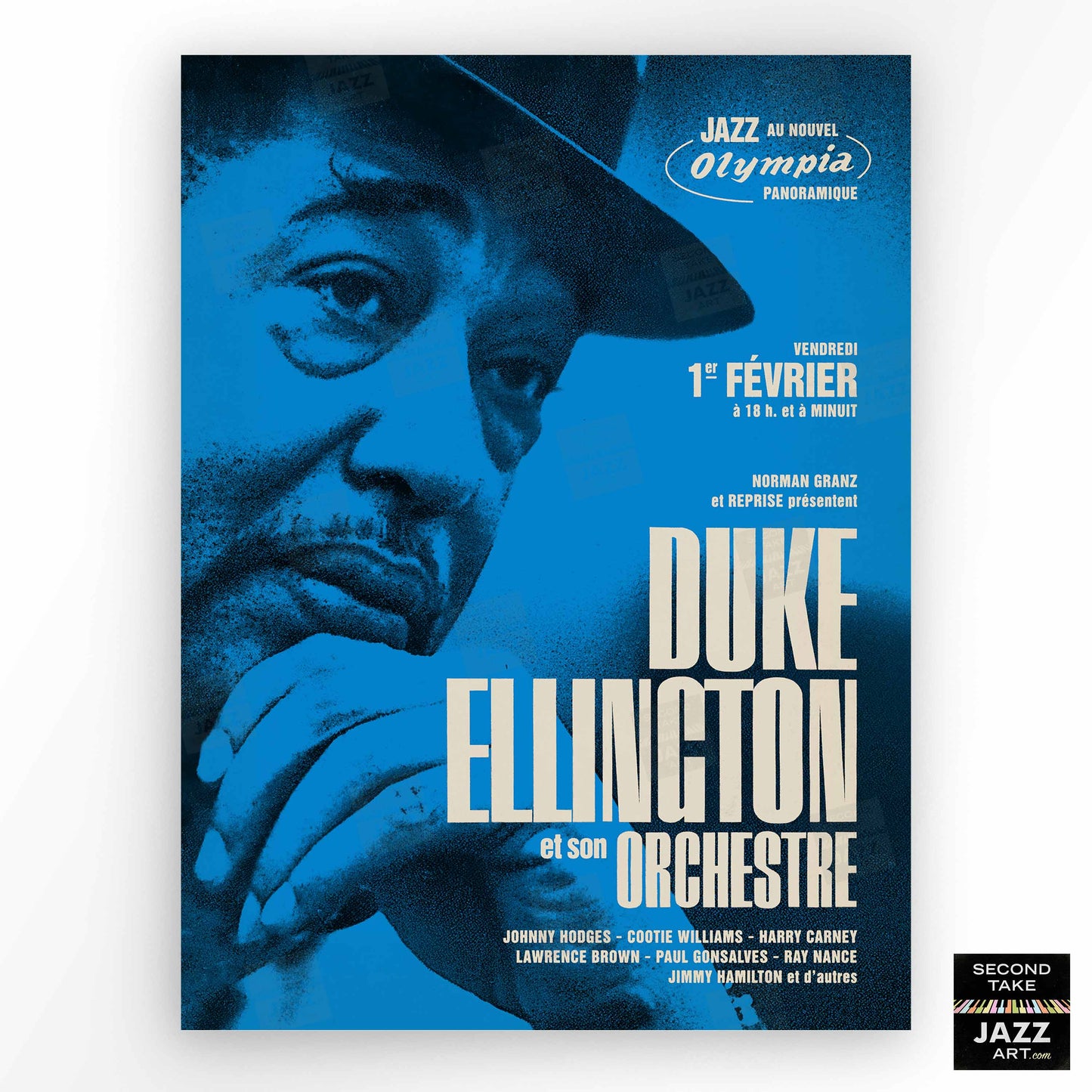 Duke Ellington jazz poster - Great Paris Concert - Olympia - Paris, France - 1963