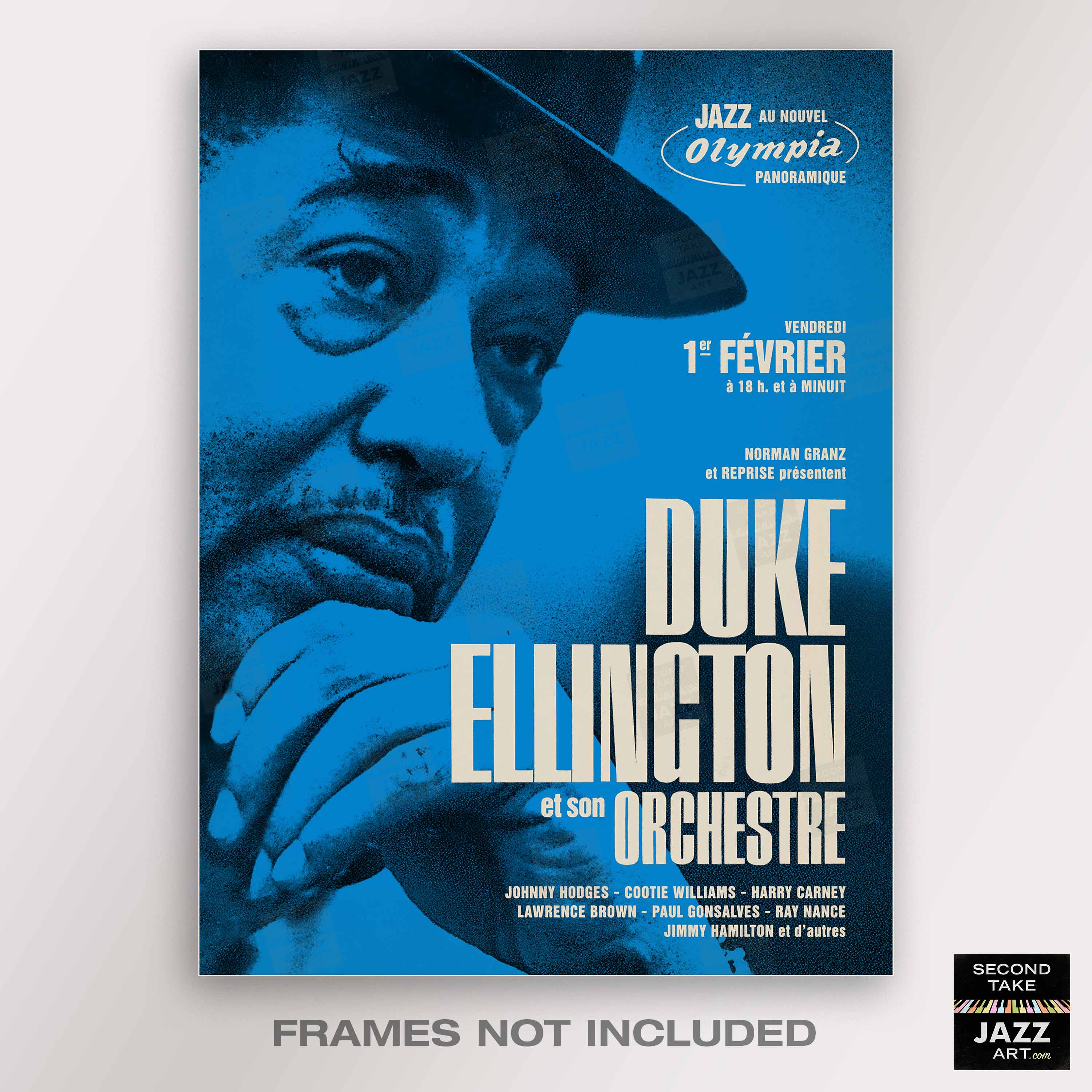 Duke Ellington jazz poster - Great Paris Concert - Olympia - Paris