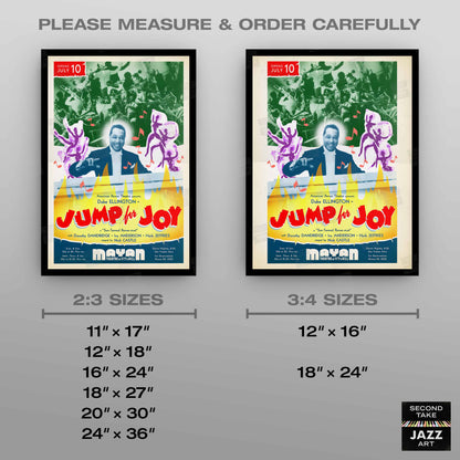 Duke Ellington jazz poster - Jump for Joy - Los Angeles - 1941