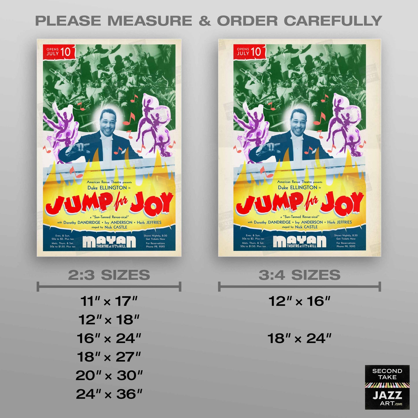 Duke Ellington jazz poster - Jump for Joy - Los Angeles - 1941