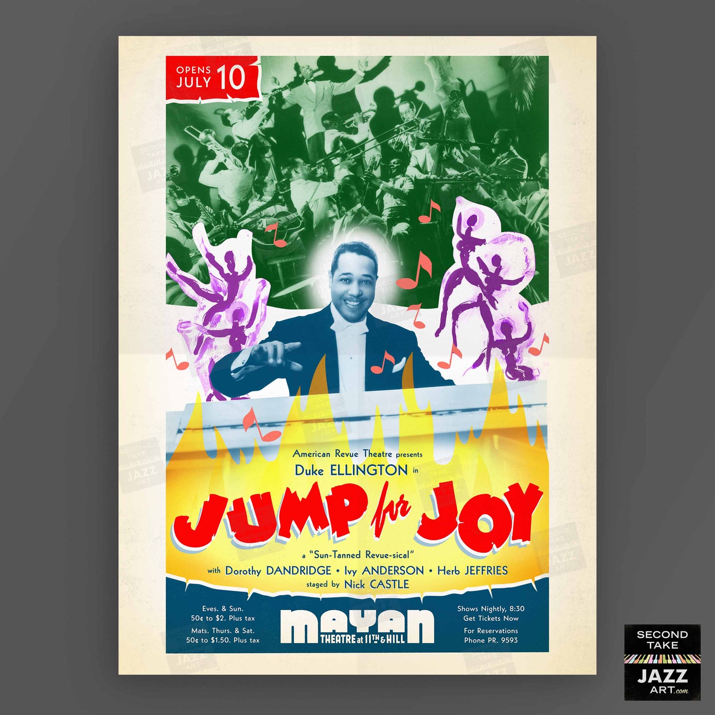 Duke Ellington jazz poster - Jump for Joy - Los Angeles - 1941