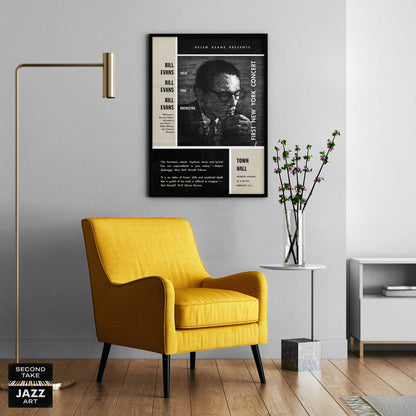 Bill Evans jazz poster - Town Hall - 1966