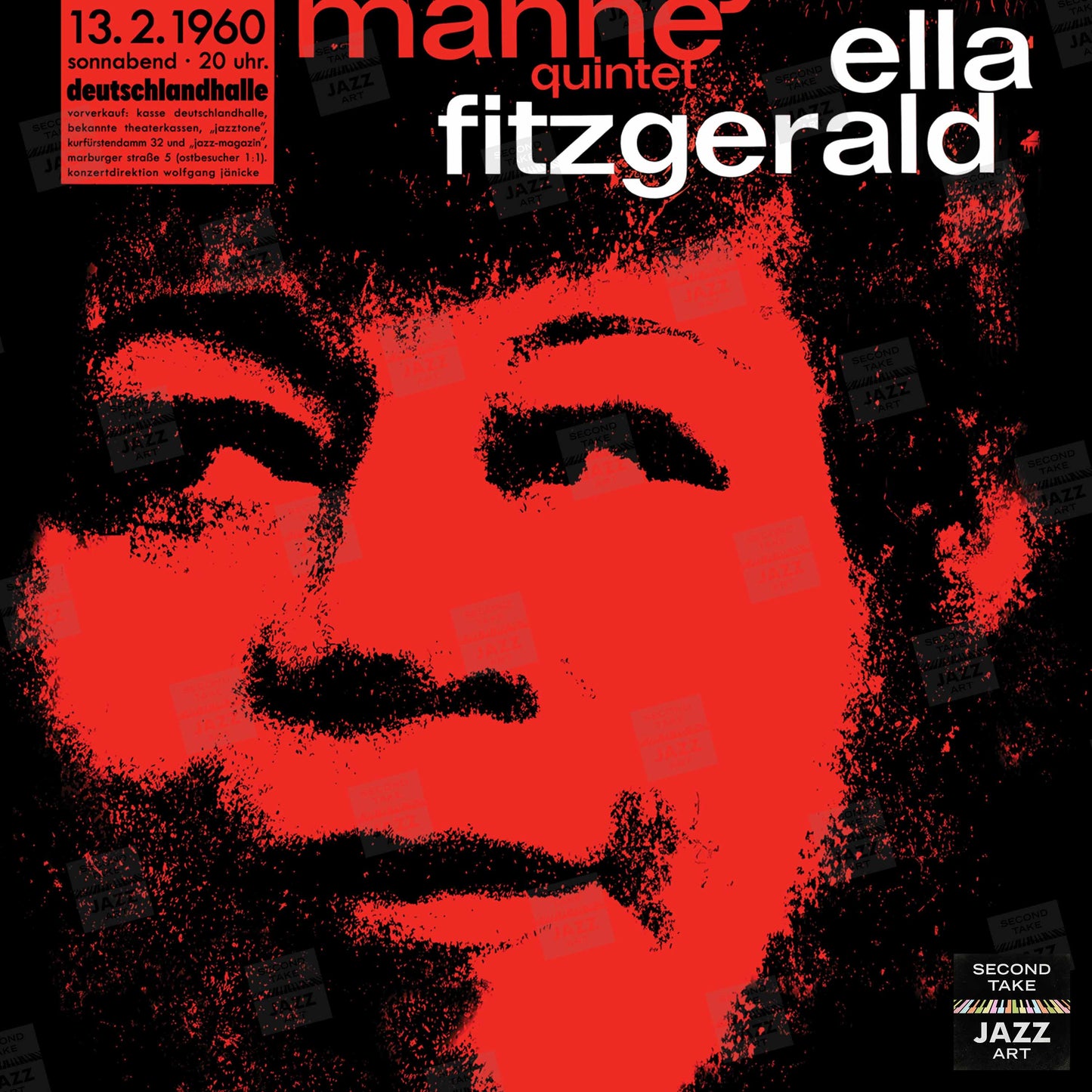 Ella Fitzgerald jazz poster - Ella in Berlin - Mack the Knife - 1960