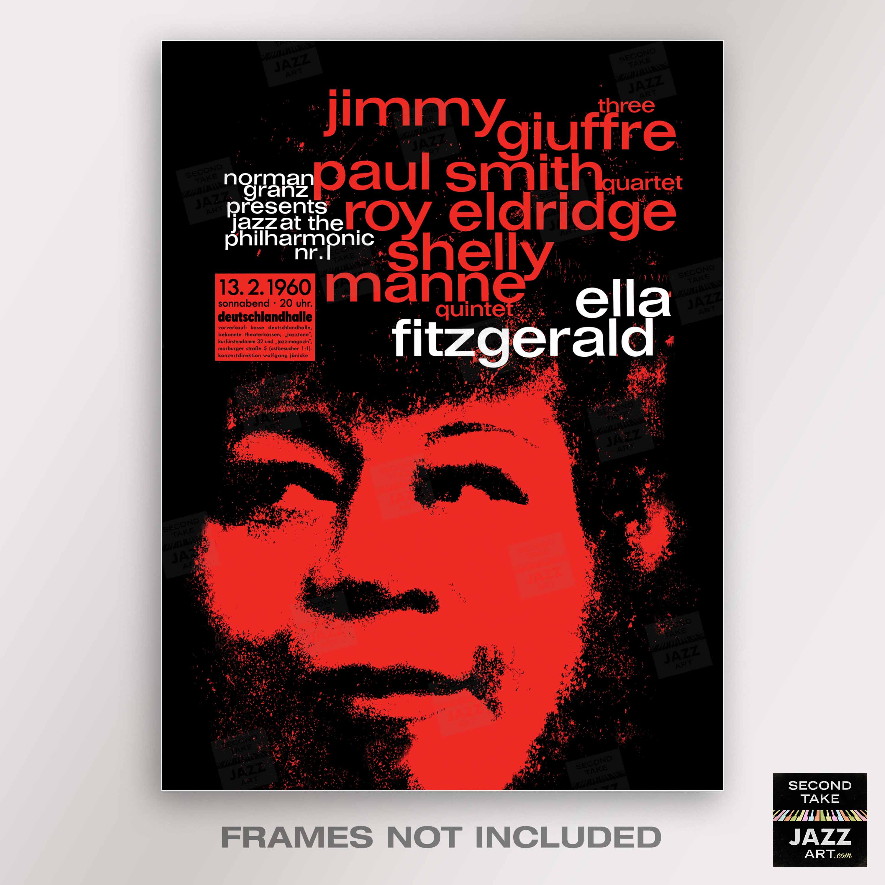 Ella Fitzgerald jazz poster - Ella in Berlin - Mack the Knife