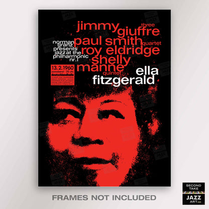 Ella Fitzgerald jazz poster - Ella in Berlin - Mack the Knife - 1960