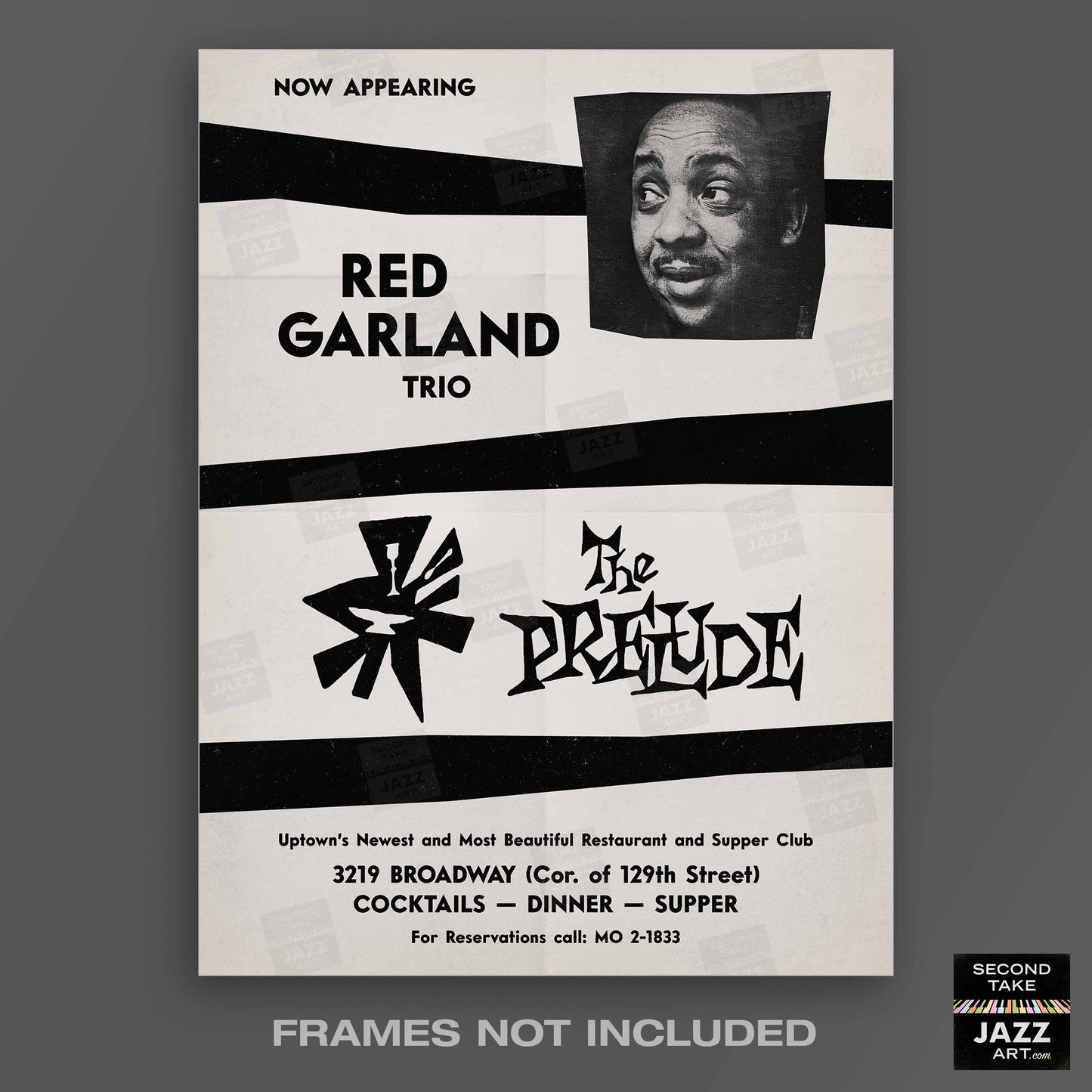 Red Garland jazz poster - Live at The Prelude - 1959